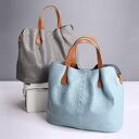 Leather bag women's mother soft tote