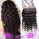 Live-action Wigs Hand-woven Human Hair Block Deep Wave