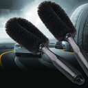Car wheel brush wash