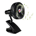 Mini Mute Clip Fan Rechargeable Silent 4 Blades