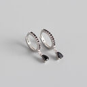 French style wind ear button and silver nail