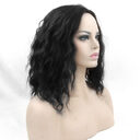 Black Short Curly Hair Cap