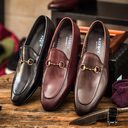 Horsebit Leather Shoes Round Toe Casual Men
