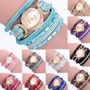 New Casual Rhinestone Watch Dress Ladies Bracelet Analog