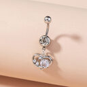 Stainless Steel Heart Navel Nail Human Body Piercing