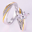 925 Sterling Silver Princess Cut White CZ Bridal