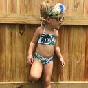 Baby Girls Swimsuit 2PCS Summer Kids Split Swimwear