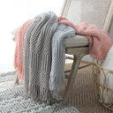 Nordic Knitted Blanket Woolen Bubble Sofa