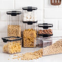 Transparent grain box with lid