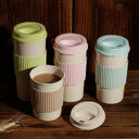 Reusable Coffee Tea Cup Random Color Wheat Straw