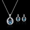 Two Sets of Fashion Inlaid Crystal Bridal Necklace