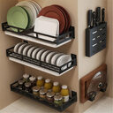 Kitchen Organizer And Storage Bowl Plate Knife Black