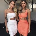 Slim One-shoulder Short Dress Sexy Fashion Hollow Mini