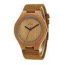 Wooden watch leather couple models bamboo and wood