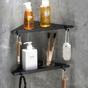 Wall Mount Triangle Bathroom Shelves Floating Black Shelf