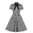 Striped button vintage dress