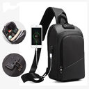 Anti-theft Lock Upscale Chest Bag Men Shoulder Bags