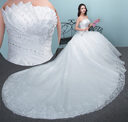 wedding bride dress new large tail size factory