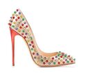 Color rivet high heels
