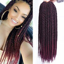 Crochet Braid Hair Synthetic Black Brown Senegalese Twist