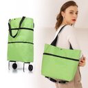 Folding Shopping Carts Reusable Bags with Wheels