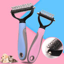 Stainless Double-sided Pet Brush Hair Removal Comb Grooming