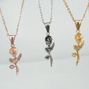 Stainless Steel Gold Roses Necklace For Men New