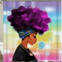 African American 3D Retro Style Print Waterproof Polyester