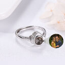 Projection Ring for Women Adjustable Couple Rings Flower