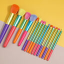 Makeup Brush Set 15pcs Multicolor Colourful Brushes