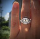 Wish Hot New Princess Square Simulation Diamond Ring