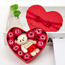 10 Soap Flower Rose Gift Box Bear Christmas
