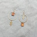 Leaves Wood Earing