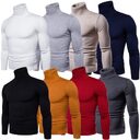 Winter Warm Basic Thermal Turtleneck Sweater Mens Solid