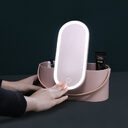 Portable Led Desk Storage Cosmetic Mirror Organizer Box