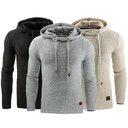 Men's Jacquard Sweater Long-sleeved Hoodie Warm Color Hooded