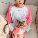 Dog clothing short sleeve parent-child