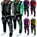 Men Tracksuit 2 Piece Tops and Pants Mens