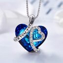 Ocean Heart Peach Clavicle Necklace