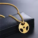 U7 sport jewelry stainless steel men fitness barbell