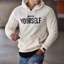 Winter Mens Fluffy Hoodie Pullover Sweatshirt Casual Fashion