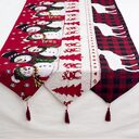 Christmas Elk Snowman Table Runner Merry Decorations