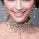 In the new Bride Wedding Dress Necklace red