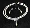 European and American big wedding bride jewelry pearl