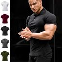Sports Polo Shirt Summer Short-sleeved Tops Men's Solid
