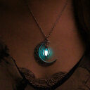Hollow Moon Heart-shaped Luminous Pumpkin Necklace