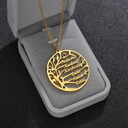 Personalized Stainless Steel Golden Tree of Life Name