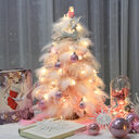 Christmas Ornament Desktop Small Tree Feather Decoration