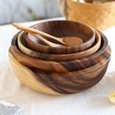 Kitchen Natural Wooden Bowl Household Fruit Salad