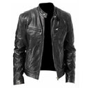 PU Leather Jacket Slim
